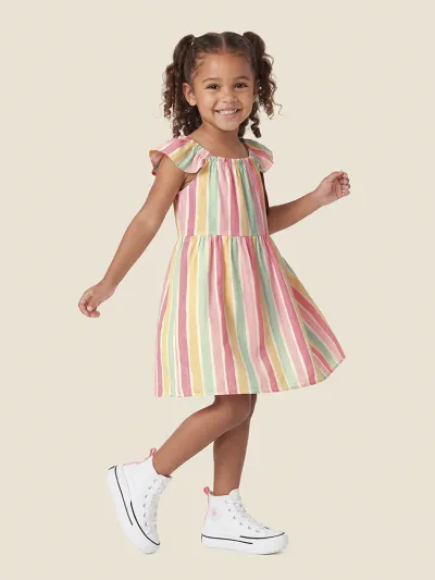 MALWEE — VESTIDO FEMININO INFANTIL SEM MANGA CURTO