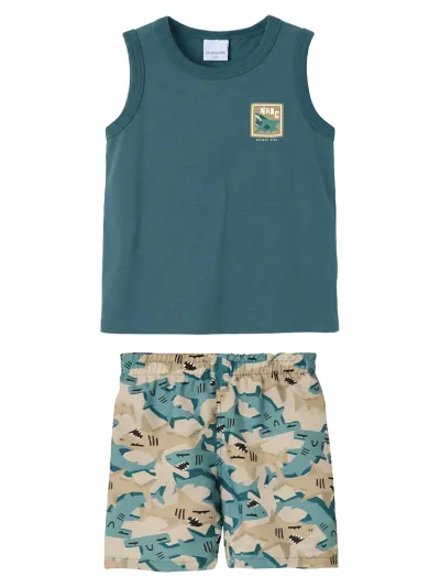MALWEE — CONJUNTO MASCULINO INFANTIL SEM MANGA+BERMUDA