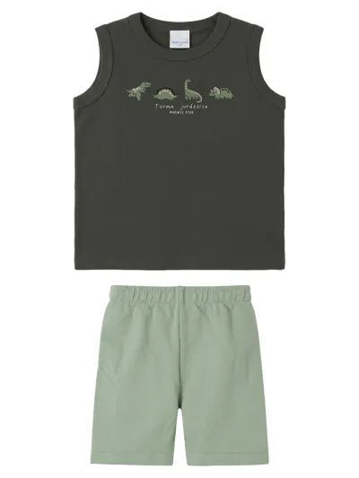 MALWEE — CONJUNTO MASCULINO INFANTIL SEM MANGA+BERMUDA