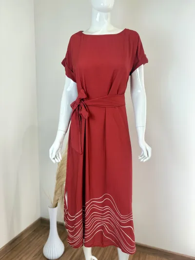 MALWEE — VESTIDO FEMININO ADULTO SEM MANGA MIDI
