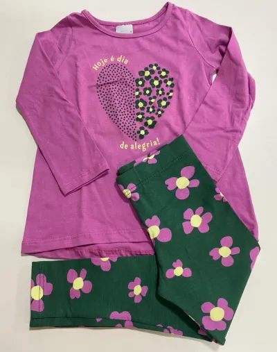 CONJUNTO FEMININO INFANTIL MANGA LONGA R09