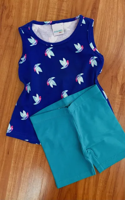 CONJUNTO FEMININO INFANTIL MANGA CURTA MALWEE
