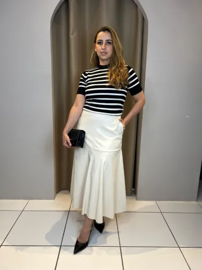 MARIALÍCIA — SAIA FEMININO ADULTO MIDI COURINO