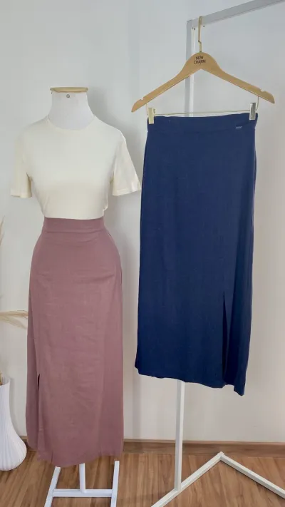 SAIA FEMININO ADULTO MIDI LINHO