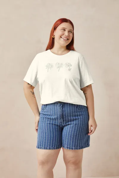 MARIALÍCIA — BLUSA FEMININO ADULTO MANGA CURTA