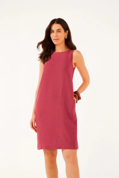 MARIALÍCIA — VESTIDO FEMININO ADULTO SEM MANGA CURTO