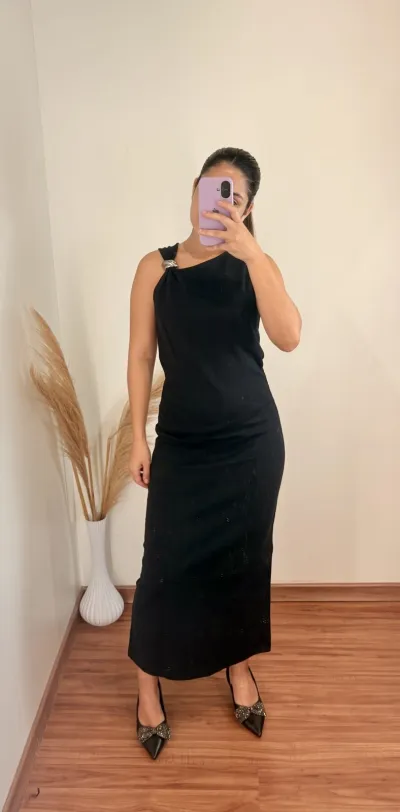 MARIALÍCIA — VESTIDO FEMININO ADULTO SEM MANGA MIDI