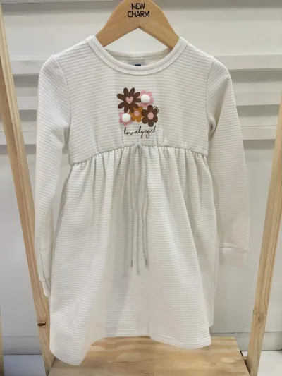 VESTIDO FEMININO INFANTIL MANGA LONGA CURTO