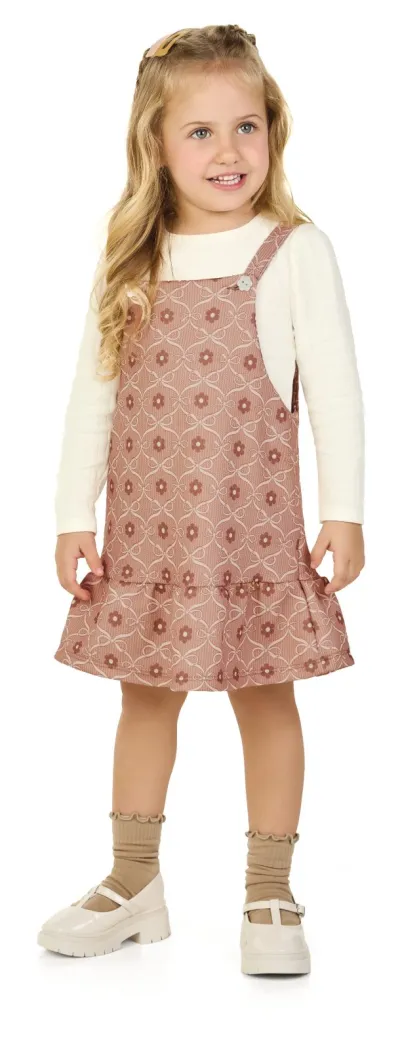 MARLAN — CONJUNTO FEMININO INFANTIL MANGA LONGA+SALOPETE