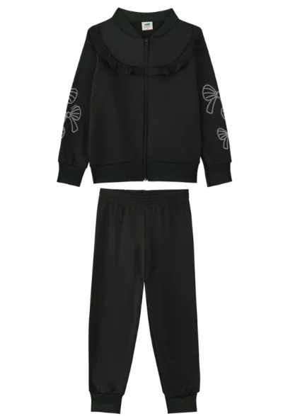 MARLAN — CONJUNTO FEMININO INFANTIL JAQUETA+CALÇA MOLETOM