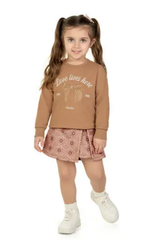 MARLAN — CONJUNTO FEMININO INFANTIL CASACO+SHORTS SAIA