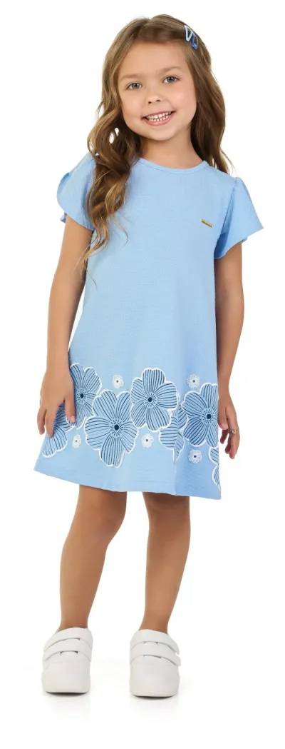 MARLAN — VESTIDO FEMININO INFANTIL SEM MANGA CURTO