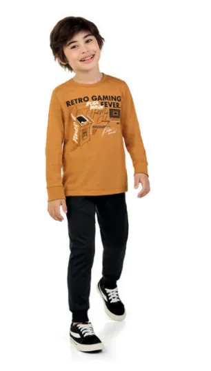 MARLAN — CAMISETA MASCULINO INFANTIL MANGA LONGA