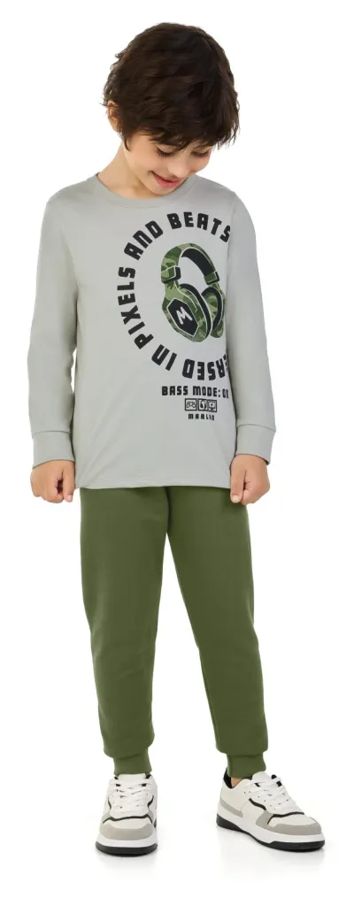 MARLAN — CONJUNTO MASCULINO INFANTIL MANGA LONGA+CALÇA