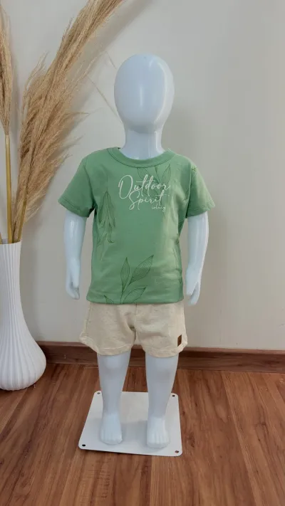 CONJUNTO MASCULINO INFANTIL SEM MANGA+BERMUDA