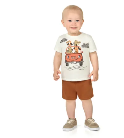 MARLAN — CONJUNTO MASCULINO INFANTIL MANGA CURTA+BERMUDA