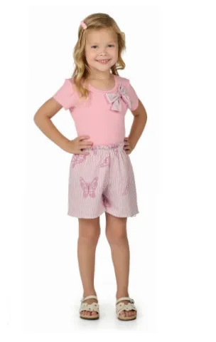 MARLAN — CONJUNTO FEMININO INFANTIL SEM MANGA+SHORTS
