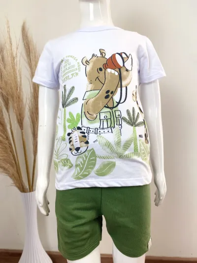 MARLAN — CONJUNTO MASCULINO INFANTIL SEM MANGA+BERMUDA