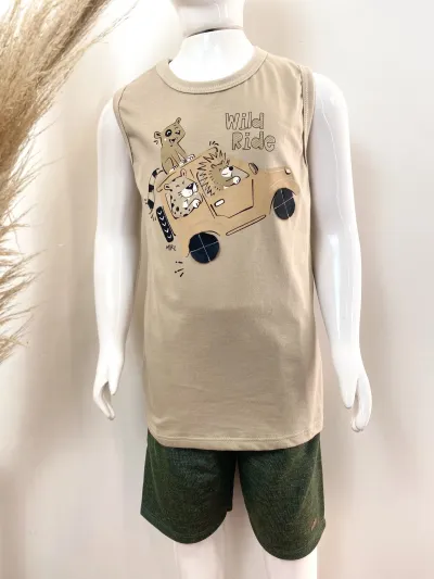 MARLAN — CONJUNTO MASCULINO INFANTIL REGATA+BERMUDA