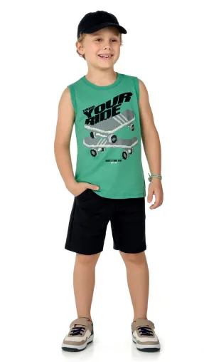 MARLAN — CONJUNTO MASCULINO INFANTIL SEM MANGA+BERMUDA