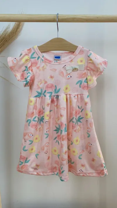 VESTIDO FEMININO INFANTIL SEM MANGA