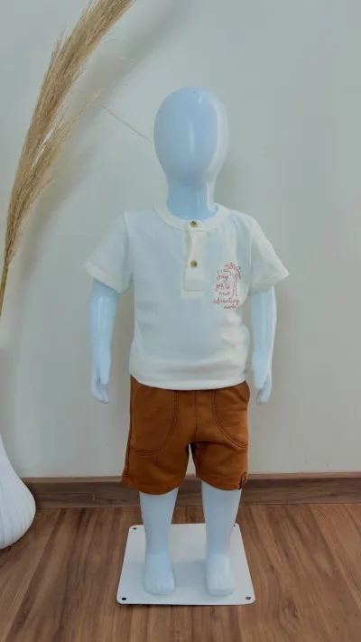CONJUNTO MASCULINO INFANTIL SEM MANGA+BERMUDA