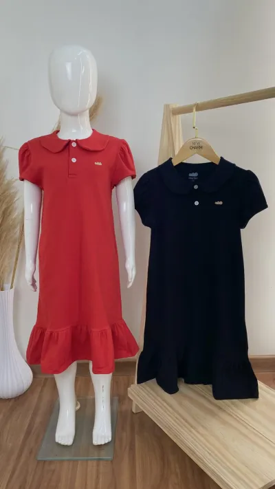 VESTIDO FEMININO INFANTIL SEM MANGA