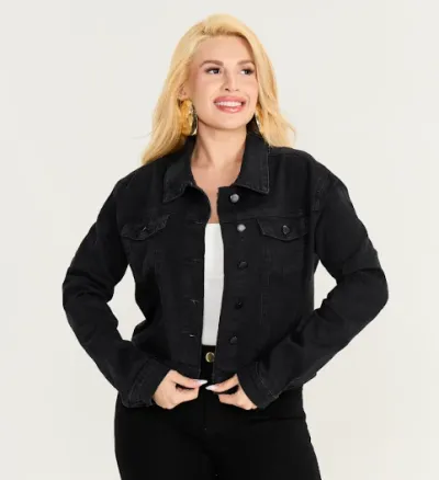 MAX DENIM — JAQUETA FEMININO ADULTO CURTO JEANS
