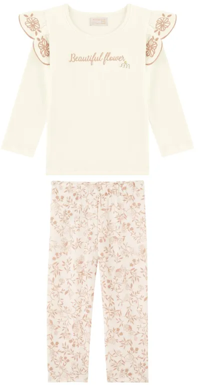 MILLI&NINA — CONJUNTO FEMININO INFANTIL MANGA LONGA+LEGGING