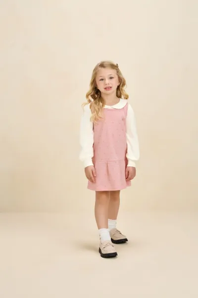 MILLI&NINA — CONJUNTO FEMININO INFANTIL MANGA LONGA+VESTIDO