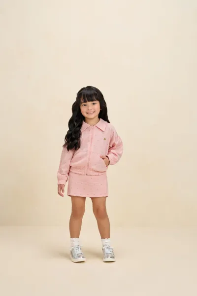 MILLI&NINA — CONJUNTO FEMININO INFANTIL JAQUETA+SAIA