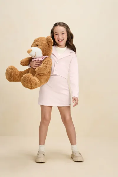 MILLI&NINA — CONJUNTO FEMININO INFANTIL CASACO+SAIA