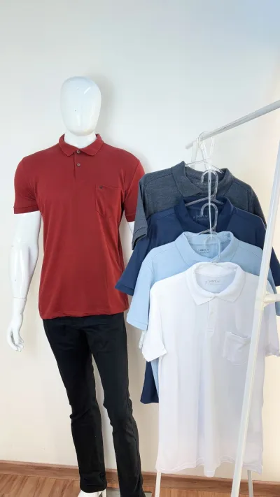POLO MASCULINO SEM MANGA C/BOLSO R57