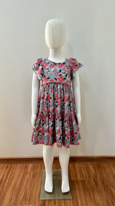VESTIDO FEMININO INFANTIL SEM MANGA R114