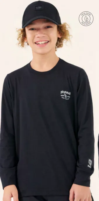 MORMAII — CAMISETA MASCULINO INFANTIL MANGA LONGA