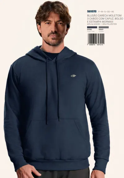 MORMAII — CASACO MASCULINO ADULTO MOLETOM