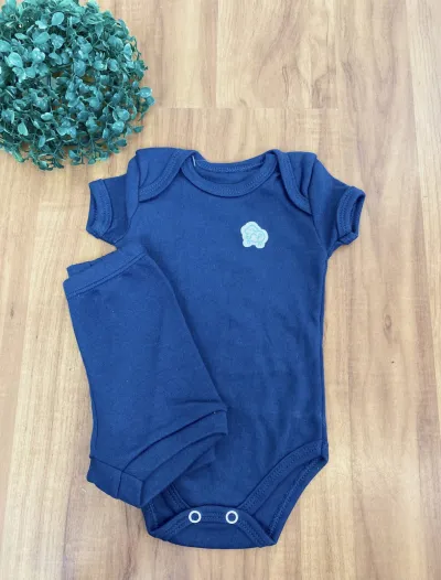 CONJUNTO MASCULINO INFANTIL BODY SEM MANGA+CALÇA