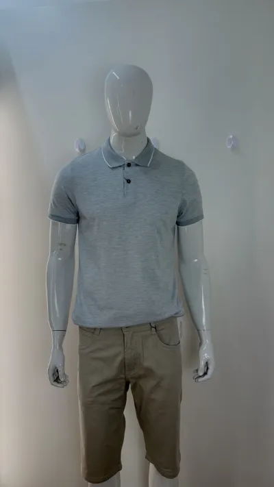 POLO MASCULINO ADULTO SEM MANGA SLIM