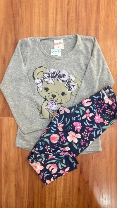 CONJUNTO FEMININO INFANTIL MANGA LONGA R130
