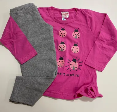 CONJUNTO FEMININO INFANTIL MANGA LONGA R130