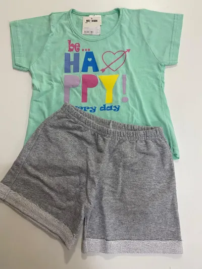 CONJUNTO FEMININO INFANTIL SEM MANGA R130