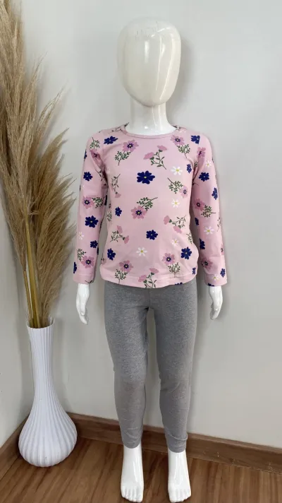 CONJUNTO FEMININO INFANTIL MANGA LONGA R130