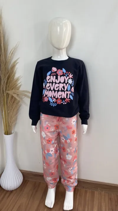 CONJUNTO FEMININO INFANTIL MANGA LONGA R130