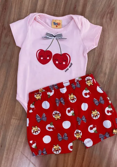 CONJUNTO BODY FEMININO SEM MANGA INFANTIL R01