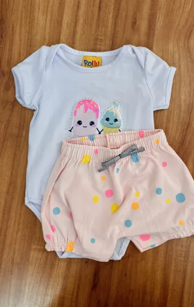 CONJUNTO FEMININO INFANTIL SEM MANGA R01