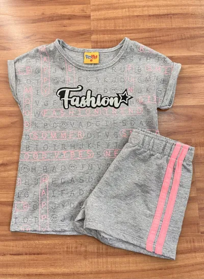 CONJUNTO FEMININO IF SEM MANGA+SHORTS R01