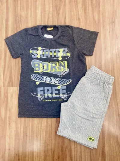 CONJUNTO MASCULINO INFANTIL SEM MANGA R01