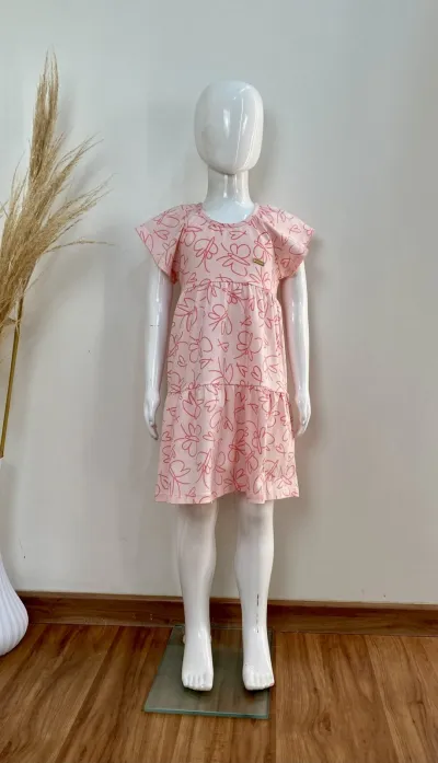 VESTIDO FEMININO INFANTIL SEM MANGA R01