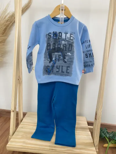 CONJUNTO MASCULINO INFANTIL MANGA LONGA ROLU