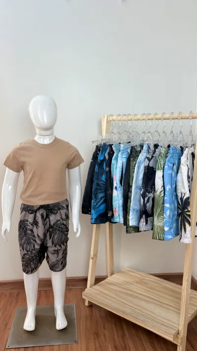 SHORTS MASCULINO TACTEL INFANTIL